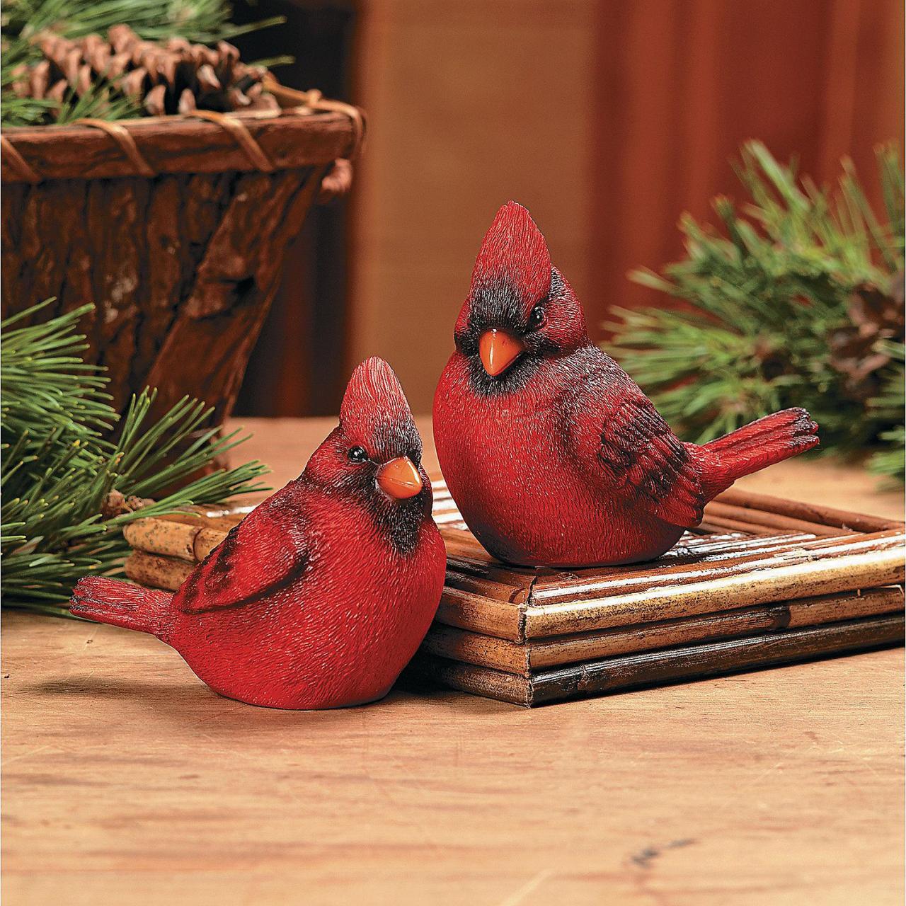 Decorating outdoors with cardinals for christmas