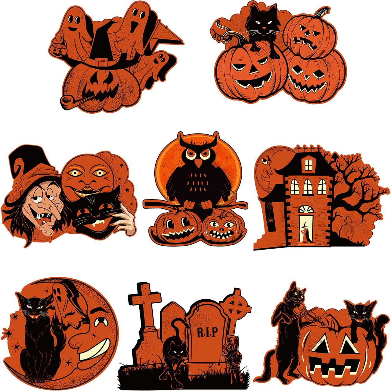 Retro halloween decorations