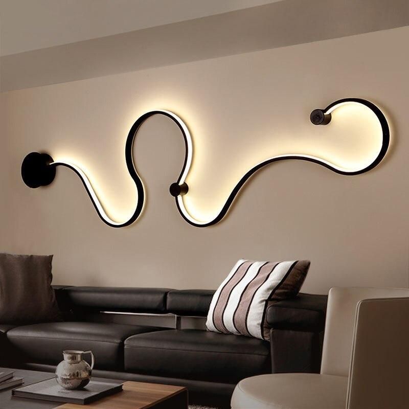 Wall lighting canvas recessed display inside