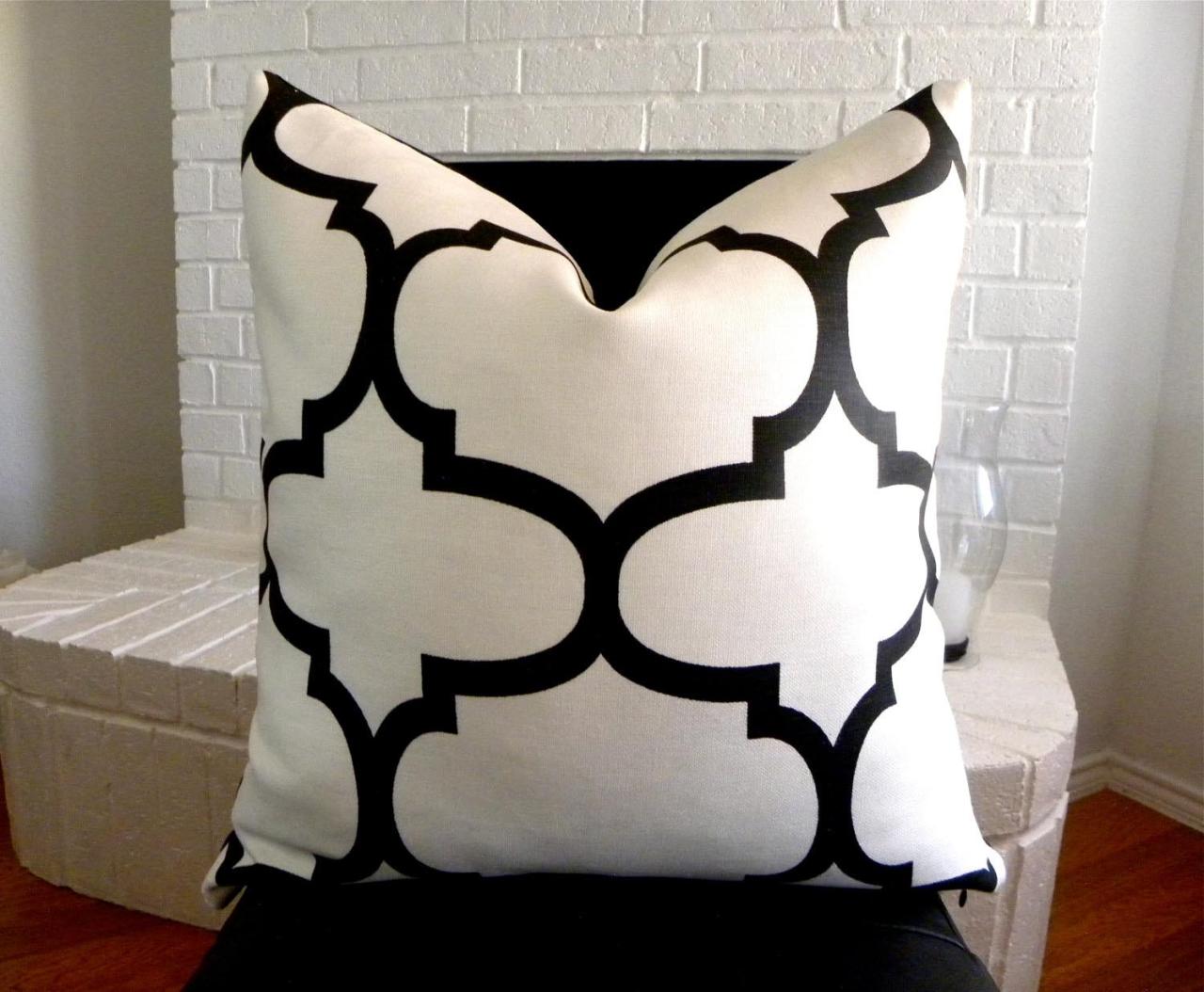 Black and white decorative pillows