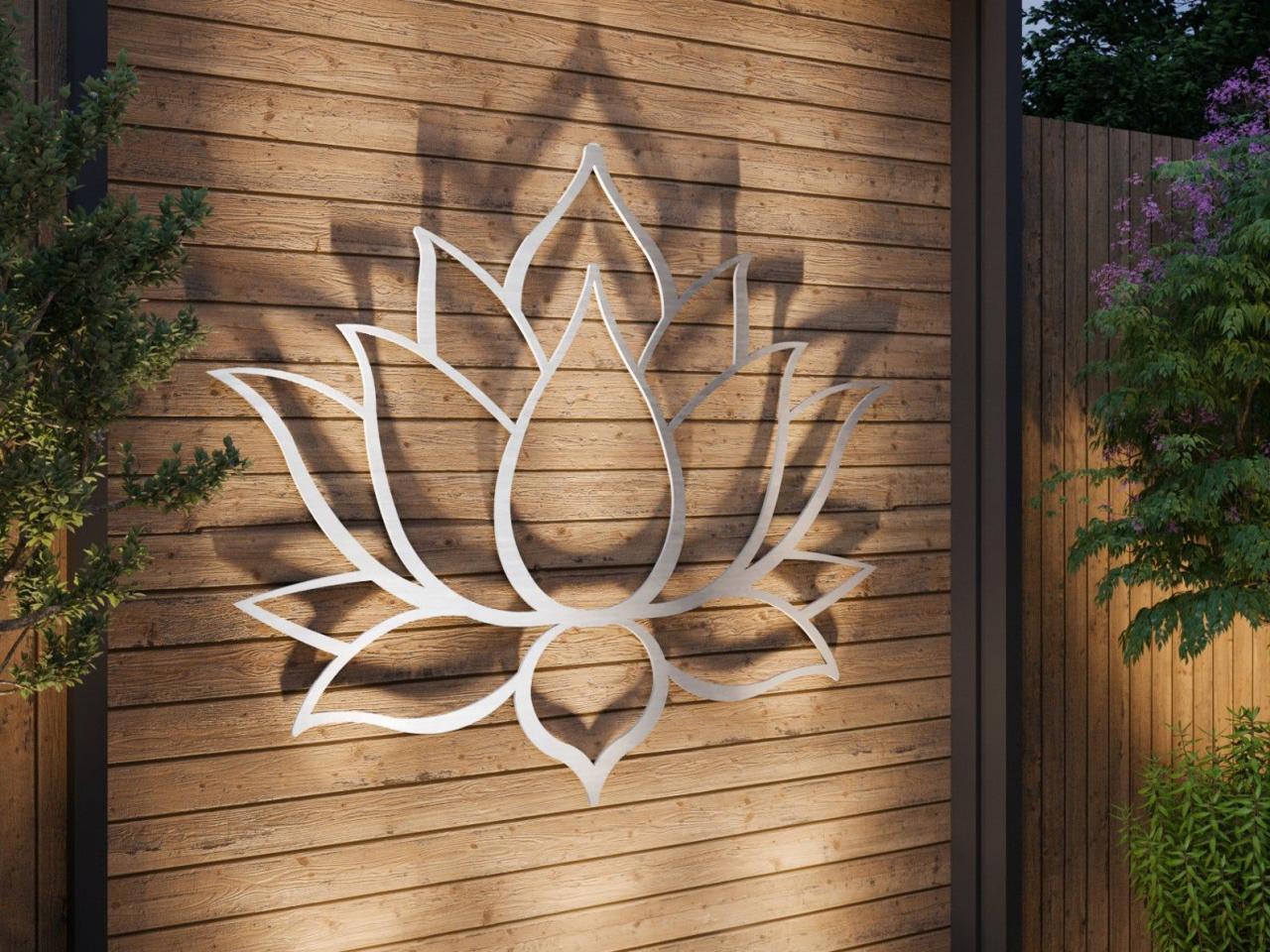 Outdoor metal decorations wall decor ideas house exterior large choose board patio