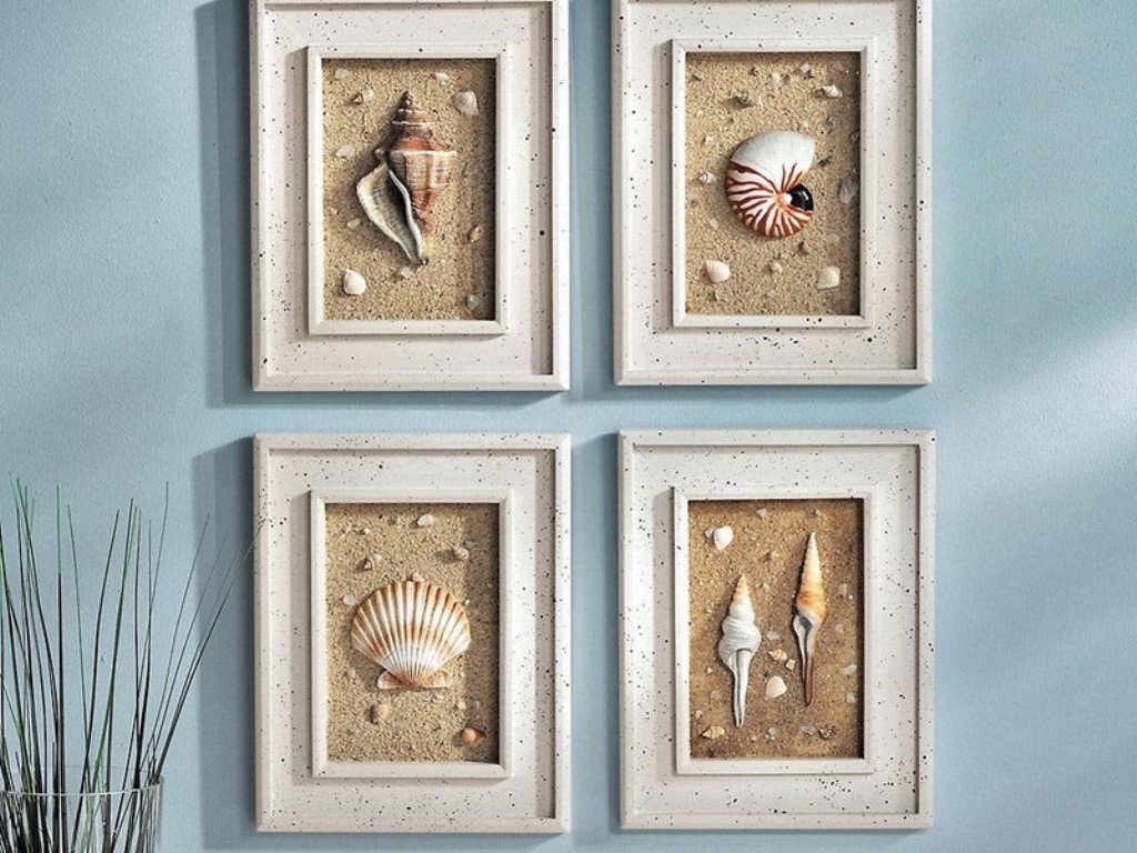 Wall decor seashell nautical bathroom diy beach seashells ideas printmeposter plaques sea shells themed theme regular idea house marvelous assume